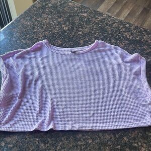 Shein Purple waffle crop top size 3 XL